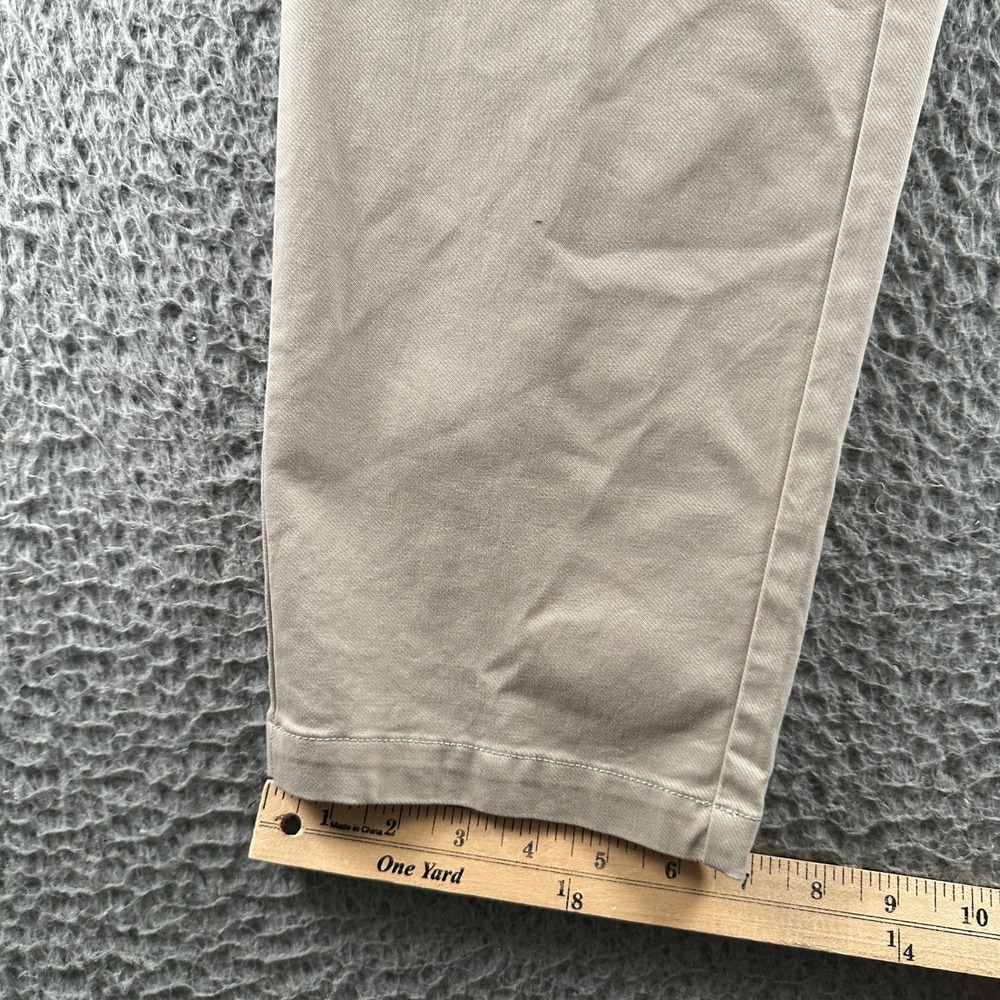 Perk Chino Pants Mens 36x30 Slim Fit Stretch Khaki Beige Flat Front Casual - Picture 9 of 12